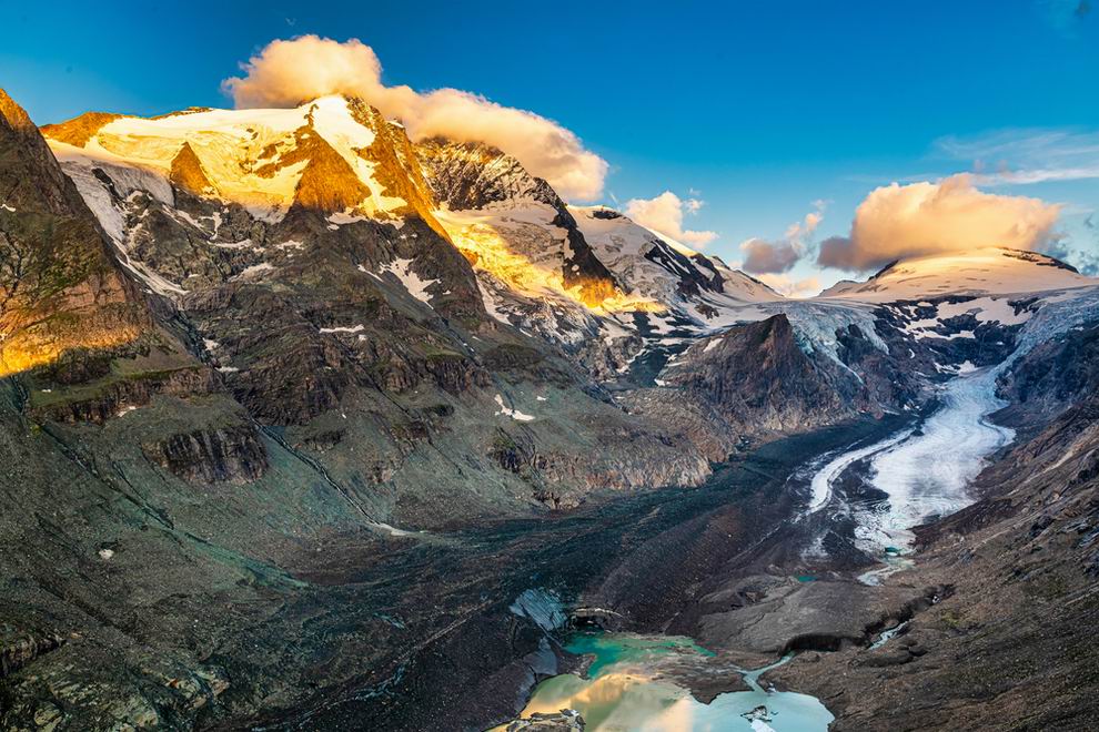 pasterze gleccser Hohe Tauern nemzeti park